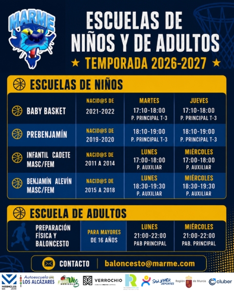 Escuelas para niños o para adultos 2026-27