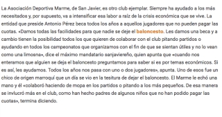 El Marme en La Opinión