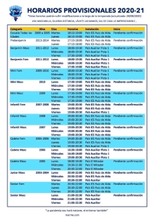 Información Temporada 2020-21