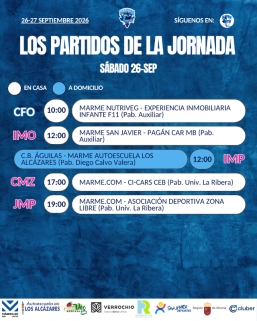 Los partidos de la jornada (26-27 de septiembre)